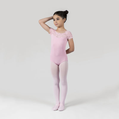 Collant Em Amni Infantil Com Renda - 712