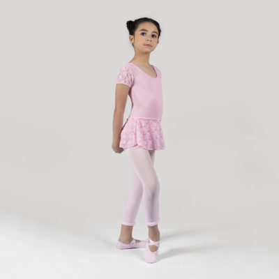 Collant Em Amni Infantil Mangas e sais de Renda - 713