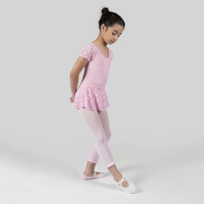 Collant Em Amni Infantil Mangas e sais de Renda - 713